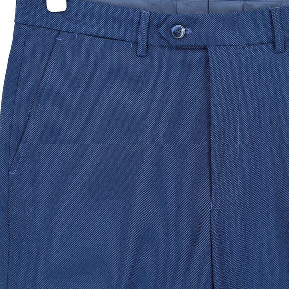 Nautica Men's Blue Birdseye Modern-Fit Bi-Stretch Suit Dress Pants Size W41 L32 - Picture 4 of 6